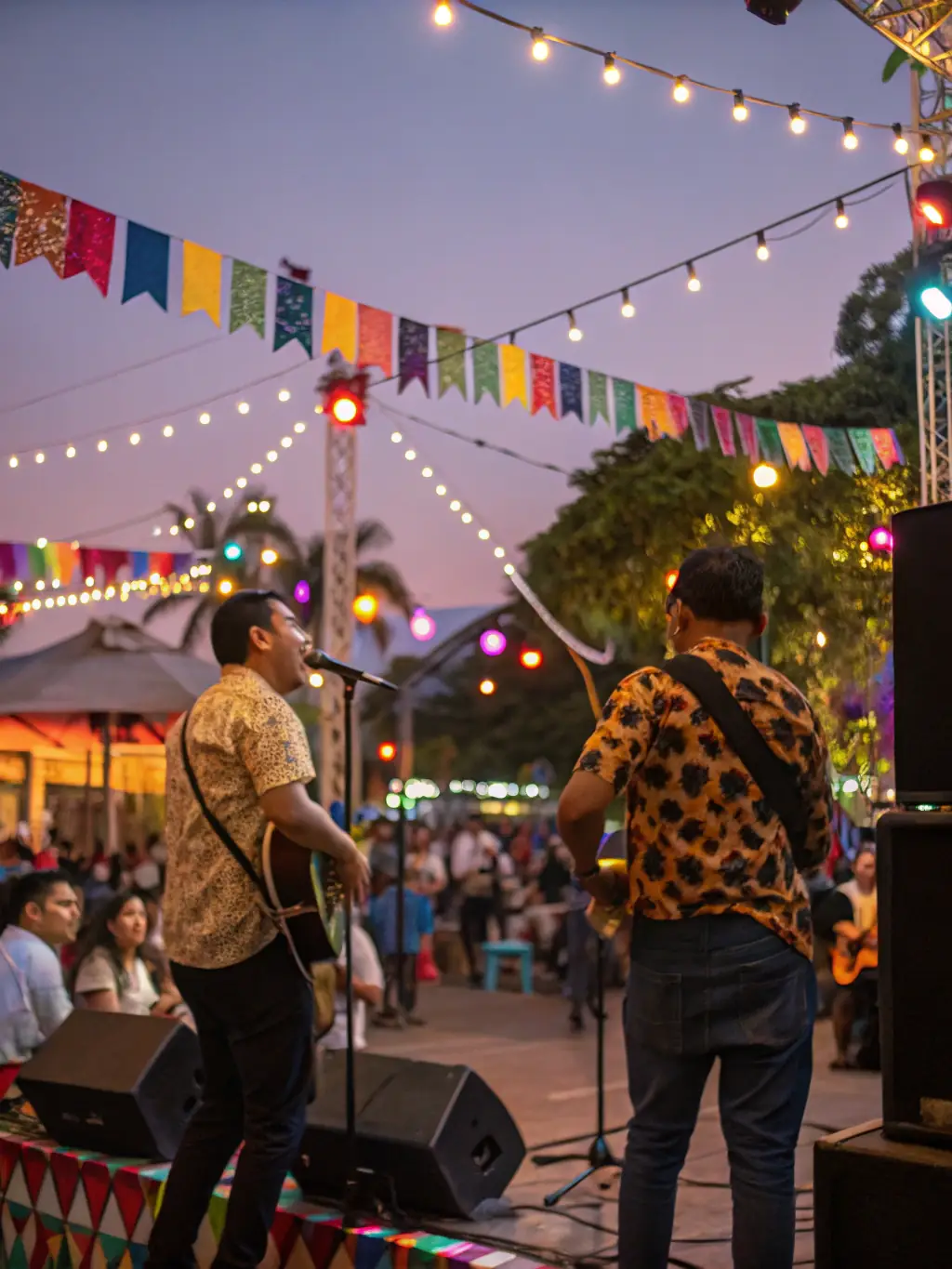 A photograph of a lively community event, such as a local festival or historical reenactment, showcasing community engagement and cultural celebration.