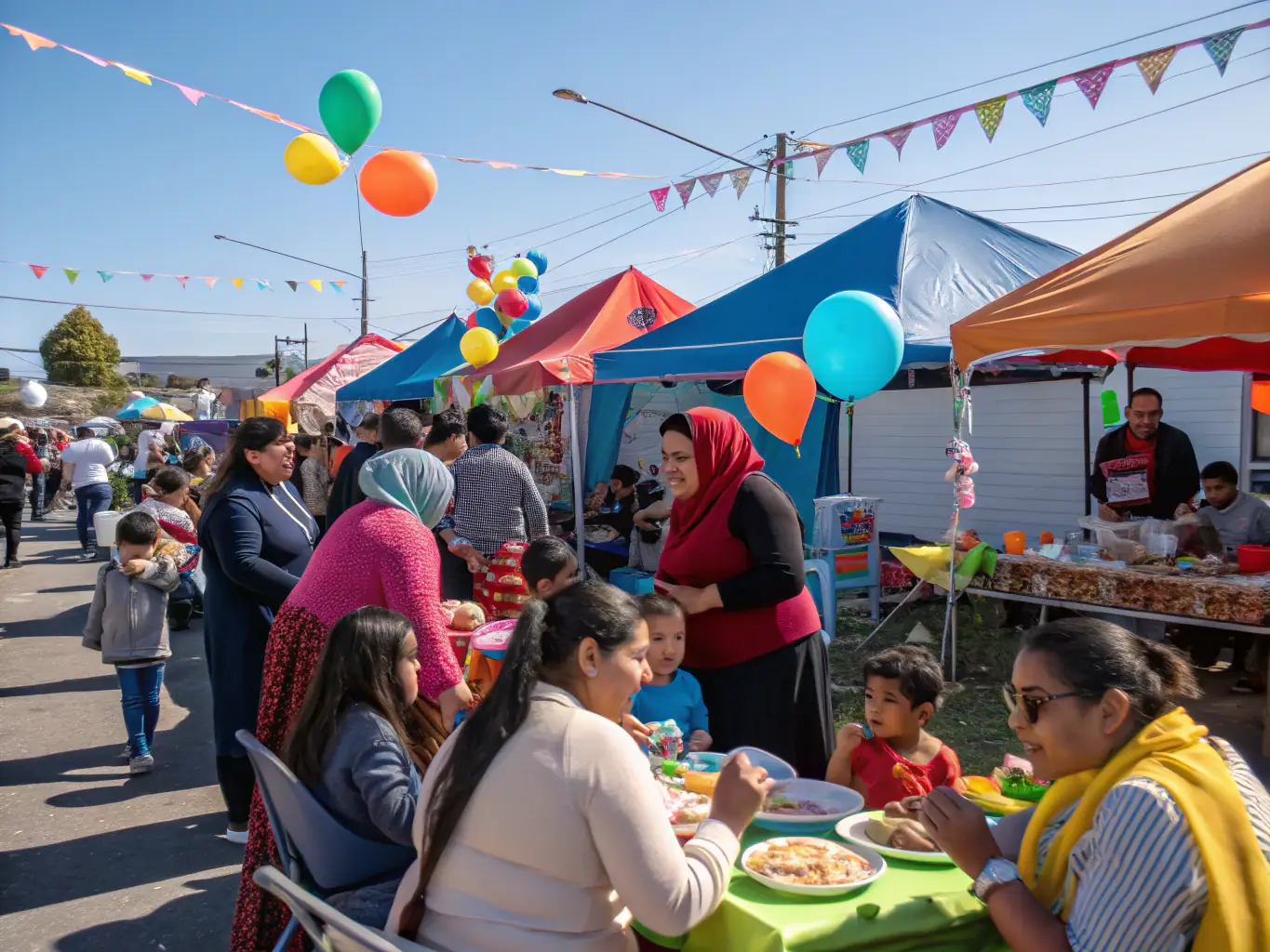 A lively image of a community event organized by LAGLEYGEOLLE CULTURE ET PATRIMOINE, showcasing the organization's role in fostering community engagement.